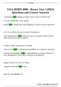 UGA RMIN 4000 - Brown Test 1 &lpar;2023&rpar;  Questions and Correct Answers 