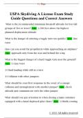 USPA Skydiving A License Exam Study  Guide Questions and Correct Answers