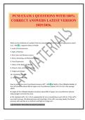 PCM EXAM 1 QUESTIONS WITH 100&percnt; CORRECT ANSWERS LATEST VERSION 2025&sol;2026&period;