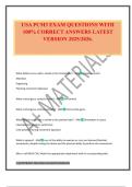 USA PCM3 EXAM QUESTIONS WITH 100&percnt; CORRECT ANSWERS LATEST VERSION 2025&sol;2026&period;