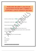 PODIATRY BOARDS 2 &lpar;AK&rpar; EXAM QUESTIONS WITH 100&percnt; CORRECT ANSWERS LATEST VERSION 2025&sol;2026