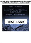 Test Bank Medical-Surgical Nursing&colon; Focus On Clinical Judgment  3rd Edition By Anthony Chapter 1-55&vert; Updated 2026