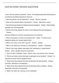 NUR 334 EXAM 2 REVIEW QUESTIONS