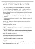 NUR 334 PHARM EXAM 2 QUESTIONS & ANSWERS