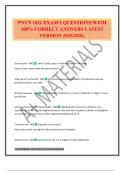 PNVN 1811 EXAM 1 QUESTIONS WITH 100&percnt; CORRECT ANSWERS LATEST VERSION 2025&sol;2026&period;