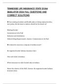 TENNESSEE LIFE INSURANCE STATE EXAM SIMULATOR 2026 FULL QUESTIONS AND CORRECT SOLUTIONS