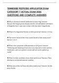TENNESSEE PESTICIDE APPLICATOR EXAM CATEGORY 7 ACTUAL EXAM 2026 QUESTIONS AND COMPLETE ANSWERS