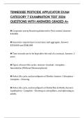 TENNESSEE PESTICIDE APPLICATOR EXAM CATEGORY 7 EXAMINATION TEST 2026 QUESTIONS WITH ANSWERS GRADED A&plus;