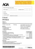 Actual AQA 2025 A-level PHYSICS 7408&sol;3A Paper 3 Section A Merged Question Paper and Mark Scheme