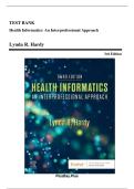 TEST BANK FOR Health Informatics&colon; An Interprofessional Approach 3rd Edition by Lynda R&period; Hardy&comma; Verified Complete Chapters 1-33&vert;&vert; Newest Update