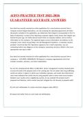 ACFCS PRACTICE TEST 2025-2026 GUARANTEED ACCURATE ANSWERS