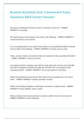 Business Essentials Unit 4 Assessment Exam Questions With Correct Answers&period;