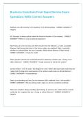 Business Essentials Final Exam Review Exam Questions With Correct Answers