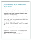 Business Essentials EXAM 3 Questions With Correct Answers&period;