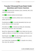 VASCULAR ULTRASOUND REVIEW  Questions and Correct Answers