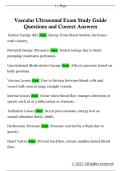 Vascular Ultrasound Questions and Correct  Answers