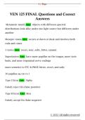 VEN 125 FINAL Questions and Correct  Answers 
