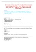 TENABLE VULNERABILITY MANAGEMENT SPECIALIST   ACTUAL EXAM 2026&sol;2027 &ndash; MOST TESTED  PRACTICE  QUESTIONS WITH VERIFIED ANSWERS&vert; INSTANT PDF  DOWNLOAD  Overview&colon;  This guide provides a complete set of  Most Tested practice questions for the Tenable  Vulnerab