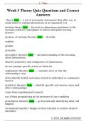 Week 5 Theory Quiz Questions and Correct  Answers