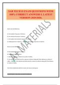 SAR TECH II EXAM QUESTIONS WITH 100&percnt; CORRECT ANSWERS L LATEST VERSION 2025&sol;2026&period;