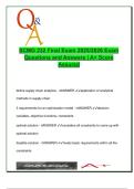 SCMG 232 Final Exam &ndash; 2025 Q&A Pack &vert; Supply Chain Analytics&comma; EOQ&comma; Kraljik Matrix