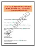 SAFE 6&period;0 UPGRADE EXAM QUESTIONS WITH 100&percnt; CORRECT ANSWERS L LATEST VERSION 2025&sol;2026&period;