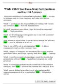 WGU C182 FInal Exam Study Set Questions  and Correct Answers