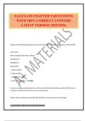 SAS EXAM CHAPTER 9 QUESTIONS WITH 100&percnt; CORRECT ANSWERS LATEST VERSION 2025&sol;2026&period;