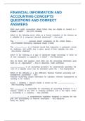 FINANCIAL INFORMATION AND ACCOUNTING CONCEPTS QUESTIONS AND CORRECT ANSWERS