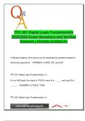 TPC 291 Digital Logic Fundamentals &ndash; 2025 Exam Q&A &vert; Boolean Algebra&comma; Flip-Flops&comma; Troubleshooting