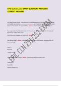 EPIC CLN 251&sol;252 EXAM QUESTIONS AND 100&percnt;  CORRECT ANSWERS