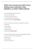 SFBFC Test & Practice Exam 2025 &vert; Fire &  Building Code Certification Prep&vert;&vert;  GRADED A&plus;&vert;&vert; LATEST UPDATE 2025&sol;26 