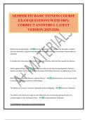 SEMPER FIT BASIC FITNESS COURSE EXAM QUESTIONS WITH 100&percnt; CORRECT ANSWERS L LATEST VERSION 2025&sol;2026&period;