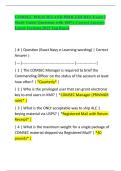 COMSEC POLICIES AND PROCEDURES Exam 2 Study Guide Questions with 100- Correct Answers Latest