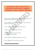 SOCIOLOGY 100 CSULB EXAM &num;1 QUESTIONS WITH 100&percnt; CORRECT ANSWERS LATEST VERSION 2025&sol;2026&period;