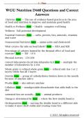 WGU Nutrition D440 Questions and Correct  Answers