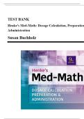 Test Bank for Henke's Med-Math Dosage-Calculation&comma; Preparation&comma; and Administration&comma; 10th Edition by Susan Buchholz&vert;9781975200220&vert; All Chapters 1-10&vert; LATEST