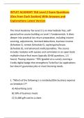INTUIT ACADEMY TAX Level 2 Exam Questions &lpar;One from Each Section&rpar; With Answers and Explanations