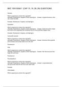 BSC 109 EXAM 1 &lpar;CHP 15&comma; 16&comma; 28&comma; 29&rpar; QUESTIONS
