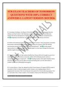 STR EXAM TEACHERS OF TOMORROW QUESTIONS WITH 100&percnt; CORRECT ANSWERS L LATEST VERSION 2025&sol;2026&period;