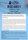 RSE4801 Assignment 1 &lpar;ANSWERS&rpar; 2026 - DISTINCTION GUARANTEED