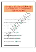 TDC FINAL EXAM QUESTIONS WITH 100&percnt; CORRECT ANSWERS LATEST VERSION 2025&sol;2026&period;
