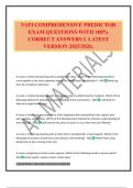 VATI COMPREHENSIVE PREDICTOR EXAM QUESTIONS WITH 100&percnt; CORRECT ANSWERS L LATEST VERSION 2025&sol;2026&period;