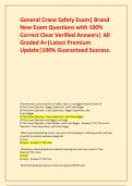 General Crane Safety Exam&vert; Brand New Exam Questions with 100&percnt; Correct Clear Verified Answers&vert; All Graded A&plus;&vert;Latest Premium Update&vert;100&percnt; Guaranteed Success&period;