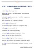 HSPT vocabulary set0 Questions and Correct  Answers 