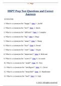HSPT Prep Test Questions and Correct  Answers 