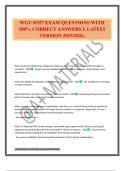 WGU D357 EXAM QUESTIONS WITH 100&percnt; CORRECT ANSWERS L LATEST VERSION 2025&sol;2026&period;