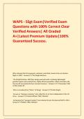    WAPS - SSgt Exam&vert;Verified Exam Questions with 100&percnt; Correct Clear Verified Answers&vert; All Graded A&plus;&vert;Latest Premium Update&vert;100&percnt; Guaranteed Success&period;