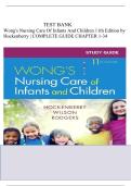 Wongs Nursing Care Of Infants And Children 11th Edition TEST BANK by Hockenberry CHAPTER 1-34