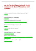 Jarvis Physical Examination & Health Assessment&colon; Exam 1 Questions And Answers